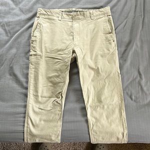 Duluth Trading Co.| Khaki Flex Pants | Size: 34/32 | Like New
